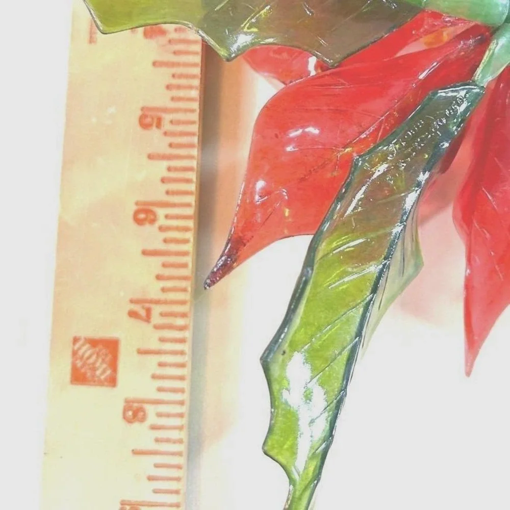 Vintage 1968‎ CK Ind Co Lucite Poinsettia Wall Decor